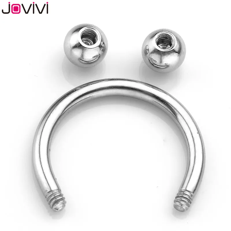 Jovivi 2шт 14Ga(1,6 мм) пленочное кольцо с жемчужинами CBR кольцо кольца для носа штанга тело шпильки пирсинг ювелирные изделия серебро/золото/Радуга