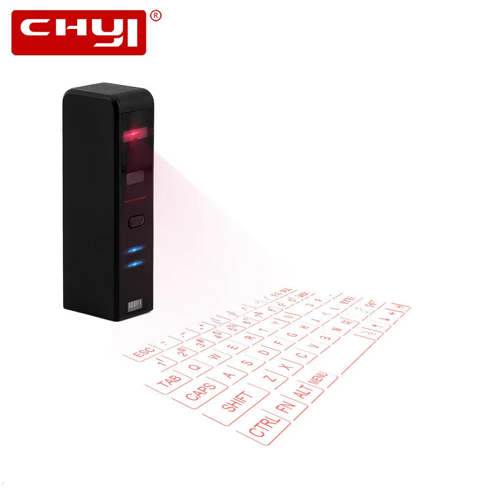 Bluetooth-клавиатура CHYI с виртуальной проекцией Беспроводная мини-клавиатура QWERTY