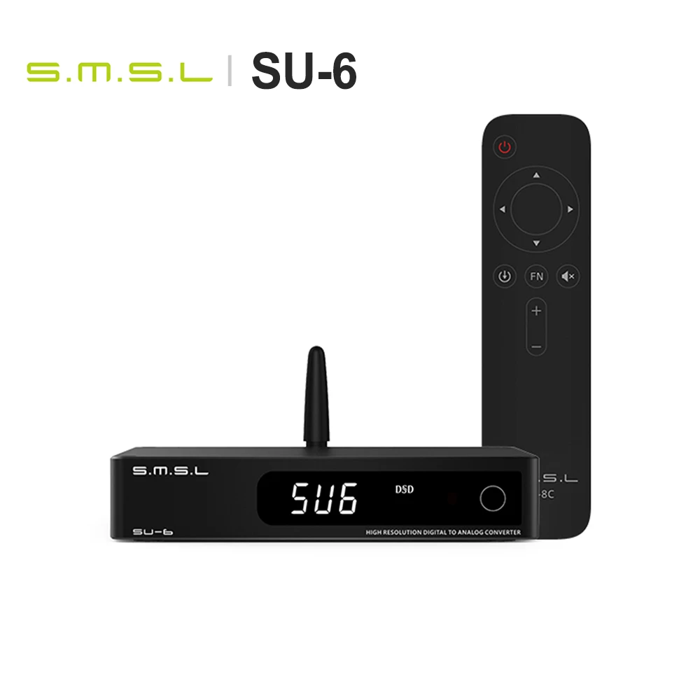 SMSL SU-6 Bluetooth 5 0 Настольный декодер ES9038Q2M чип 4 * OPA1612 XMOS аудио DAC PCM 768kHz DSD512 LDAC/APTX HD