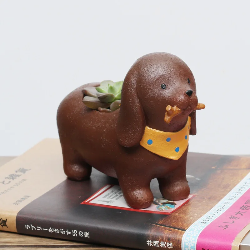 Креативный полимерный горшок цветочный милый Лисий камень форма сад сочные