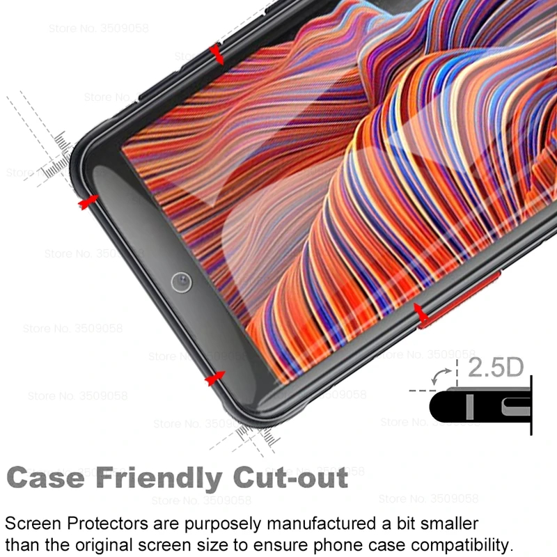 3pcs full cover protective glass for samsung galaxy xcover 5 x cover5 xcover5 sm g525fds 5 3 9h premium screen protector film free global shipping