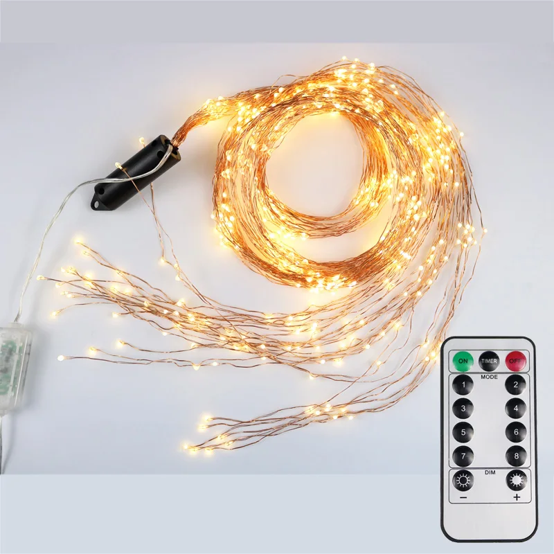 15/30 светильник в виде лозы с несколькими нитями s 300/600LED Мерцающая гирлянда водопад Сказочный светильник для дома, свадьбы, сада, вечерние, рождественские