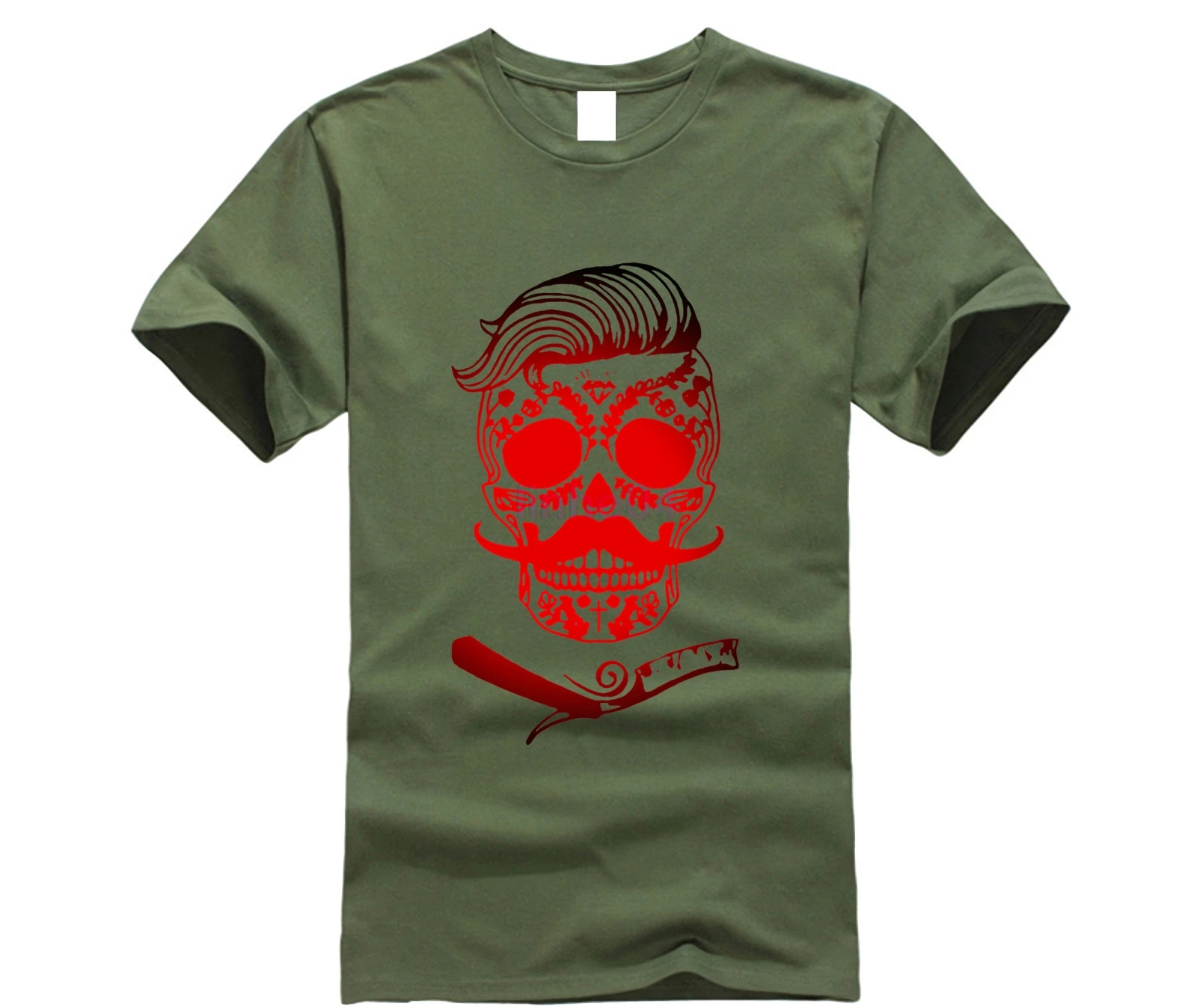 2019 Venta caliente de moda encargo t camisa printingGreaser оригинальный rockabilly pelo navaja Barbero personalizada | Мужская