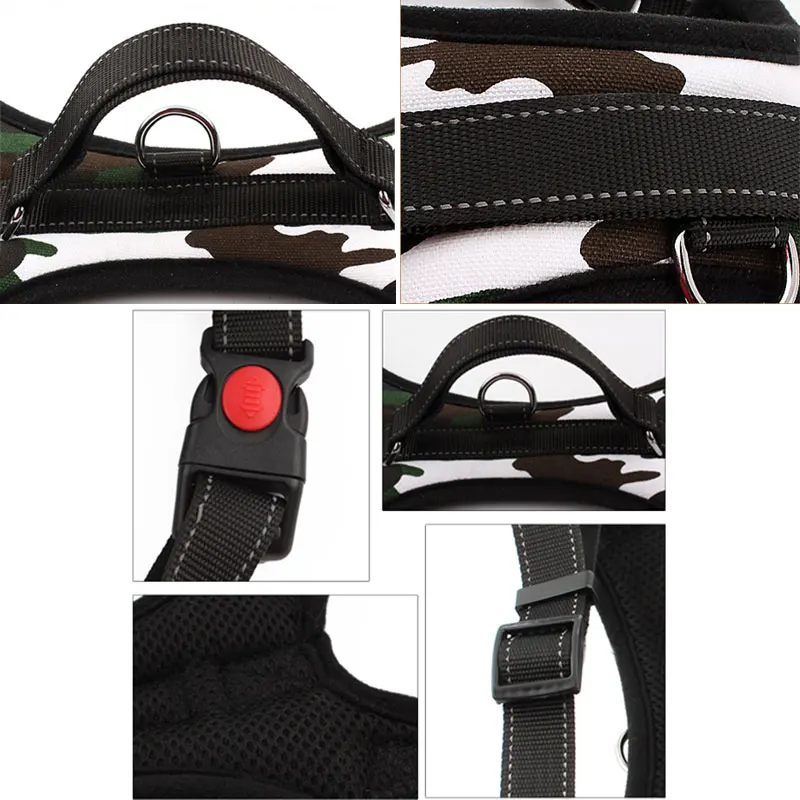 K9Adjustable Nylon No Pull Dog Harness Durable Soft Breathable Reflective Design Med Small Pet Supplies Harnesses Collar Vest | Дом и сад