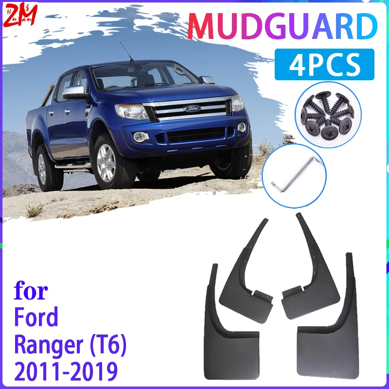 4 PCS Car Mud Flaps for Ford Ranger T6 2011~2019 2012 2013 2014 2015 Mudguard Splash Guards Fender Mudflaps Auto Accessories | Автомобили