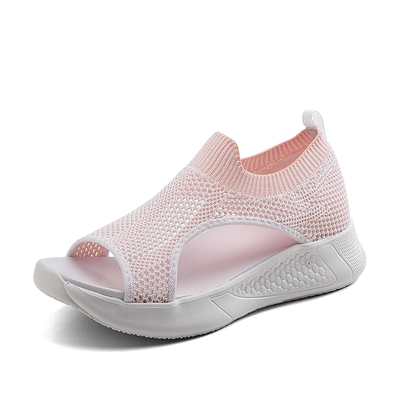 

Fashion Women Sandals Comfortable Mesh Slip On Shoes Soft Female Summer Wedge Lightweight Beach Sandalias Shoes Chaussure Femme