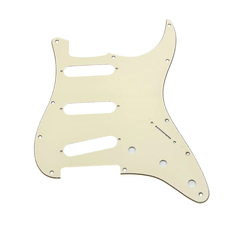 

Aged White 11 Hole ST/Strat Guitar Pickguard Scratch Plate Bridge Reversed Fits for Stratocaster Jimi/Hendrix Guitar Parts