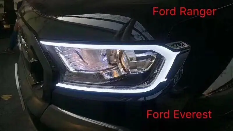 

DRL LED daytime Headlight cover for ford ranger T7 2016 - 2018 accessories for ford ranger everest endeavour 2017