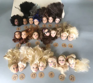 1 шт., темные или коричневые волосы, высокое качество, оригинальные головки для девочек, сделай сам, 16 куклы, модные головы, детский подарок на день рождения