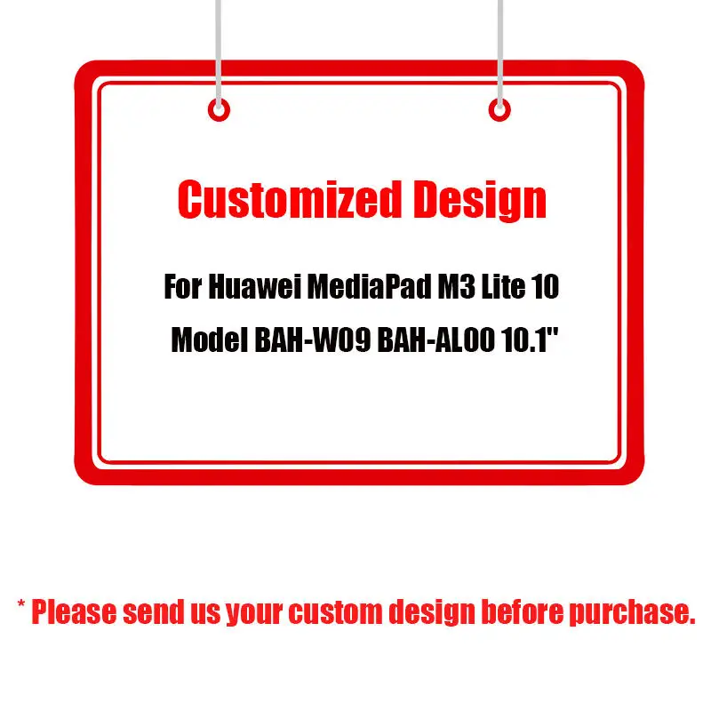 Customized Design Чехол Sanmubaba для huawei MediaPad M3 Lite 10 BAH-W09 BAH-AL00 10,1 ''PU кожаный флип-стенд смарт-чехол Защитный чехол для планшета - Цвет: Customized Design