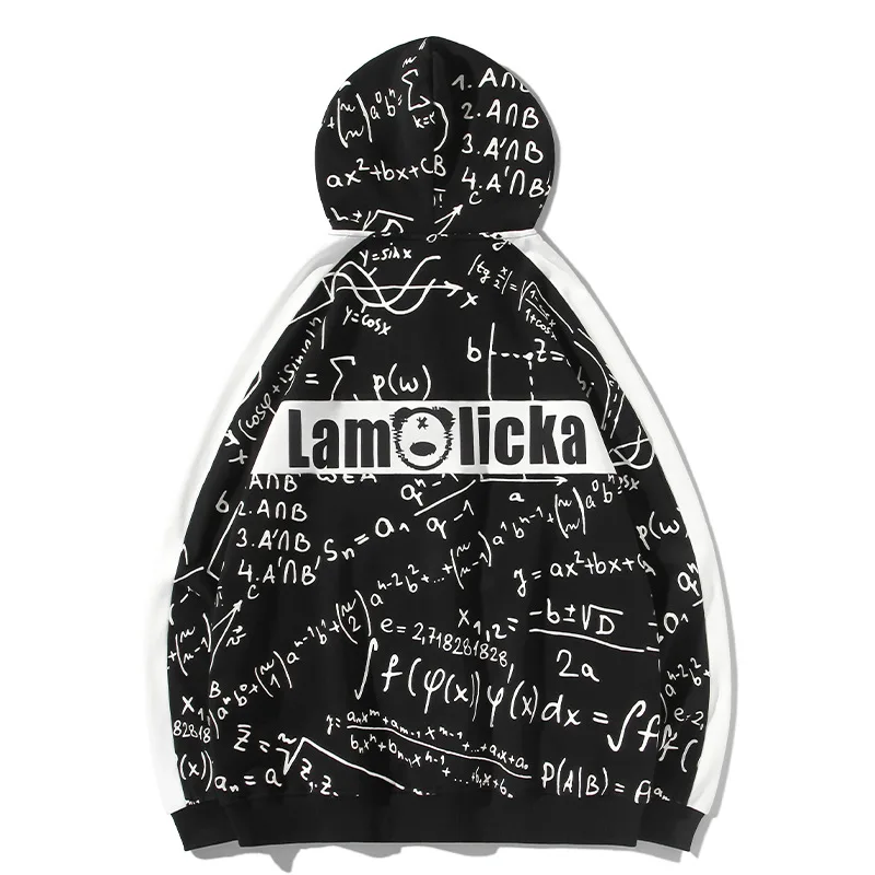 

Осенняя толстовка с принтом граффити для пары, контрастная расшитая Светоотражающая полосатая Толстовка для мужчин, Свободный пуловер, толстовки