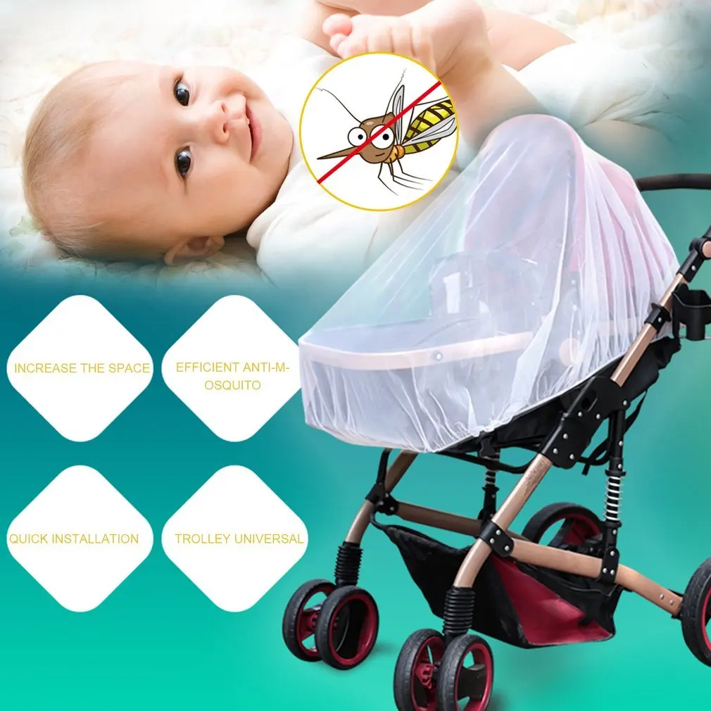 

Universal Baby Stroller Mosquito Insect Net Pushchair Cart Safe Mesh Crib Netting Baby Anti Mosquito Net Outdoor Protect