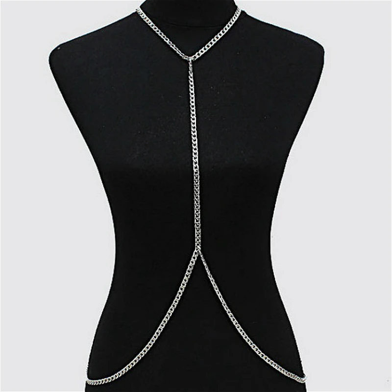

Fashion Simple Body Jewelry For Women Summer Sexy Bikini Chest Chain Harness Body Chain Jewelry Charm Necklace