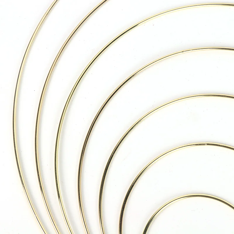 Свадебное украшение 10-40 см Золотое металлическое кольцо Круглый венок сделай сам