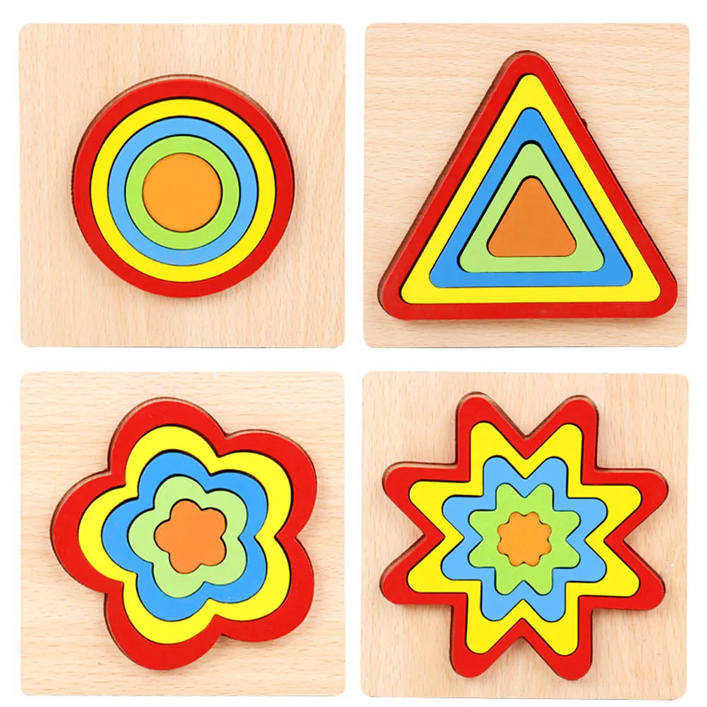 Baby Toys Montessori wooden Puzzle/Hand Grab Board Set Educational Wooden Toy Geometric Shape Puzzle Child Gift | Игрушки и хобби
