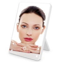 16 led light makeup mirror touch dimmer battery powered portable led dressing table mirror pro folding desk cosmetic mirror
