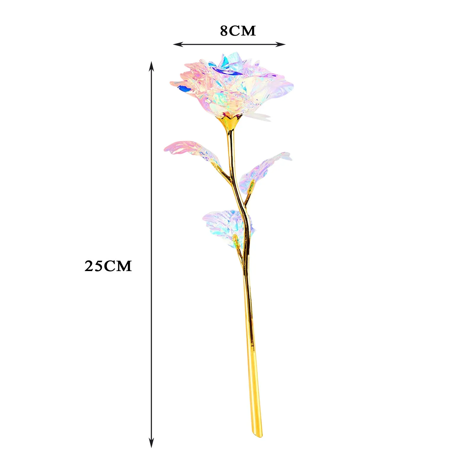 

2021 Led Enchanted Galaxy Rose Eternal 24k Gold Foil Flower With Fairy For Christmas Valentine's Day Gift 5pcs