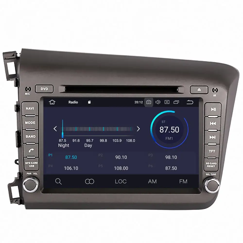 Android 10 DSP IPS экран для Honda CIVIC 2011 2012 2013 2014 2015 автомобильный dvd-плеер видео плеер