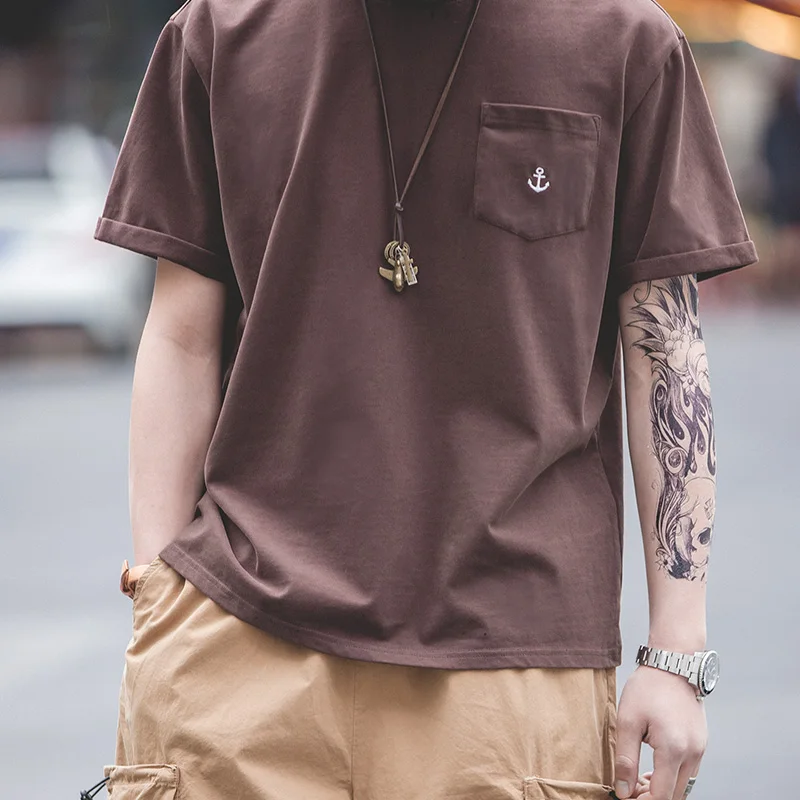 Мужская хлопковая футболка с коротким рукавом в винтажном стиле | одежда