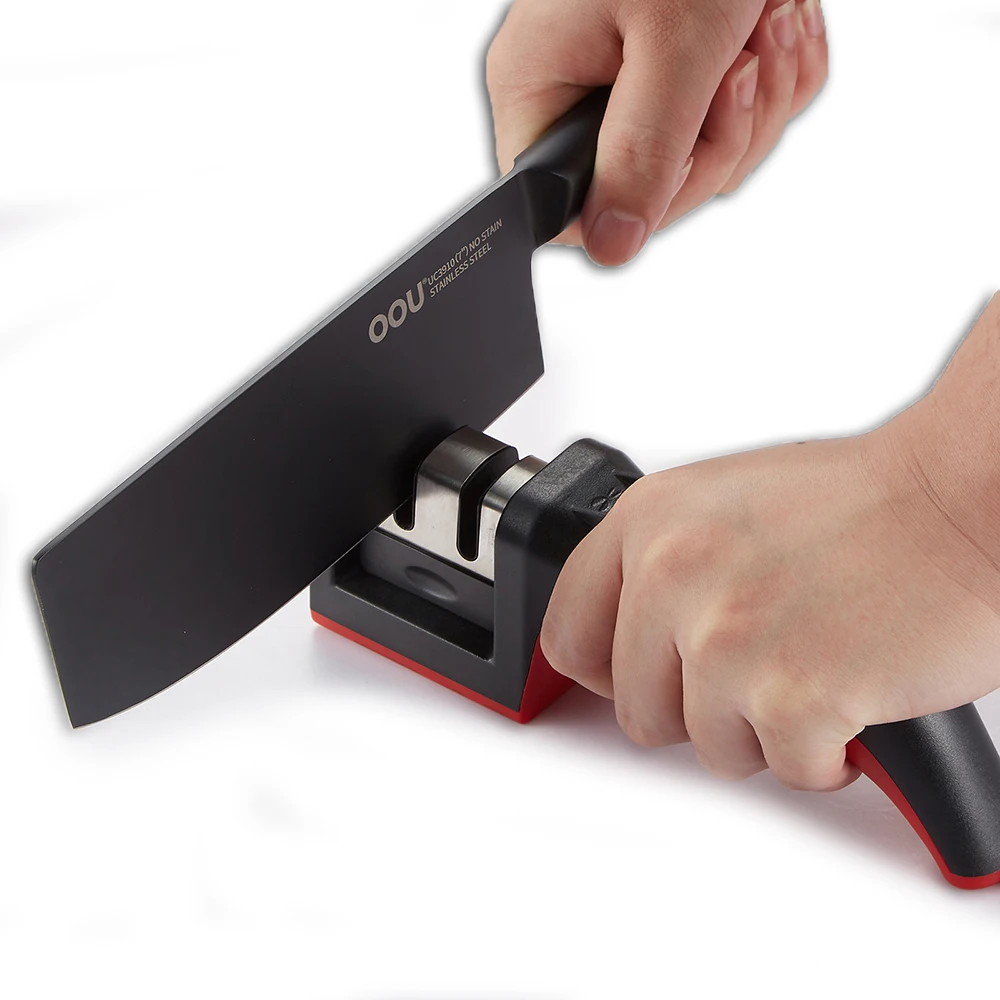 

2-in-1 Kitchen Knife Accessories 2-Stage Knife Sharpening for Repair, Restore and Polish Blades for Straight Knives and Scissors