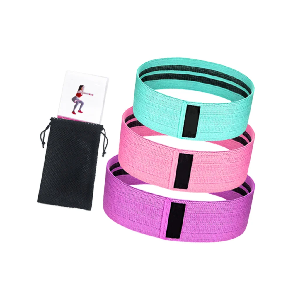 

1 Set Anti-Slip Hip Elastic Band Bodybuilding Resistance Belt for Leg Exercises Butt Lifting Active Squats Exercise Workout