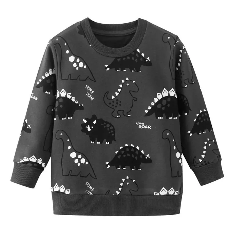 

Zeebread New Animals Print Boys Sweatshirts For Autumn Winter Baby Cotton Clothes Dinosaur Children's Hoodies Shirts