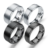 true love forever i love you matte couple ring womens rings set stainless steel ring woman rings on phalanx mens finger ring