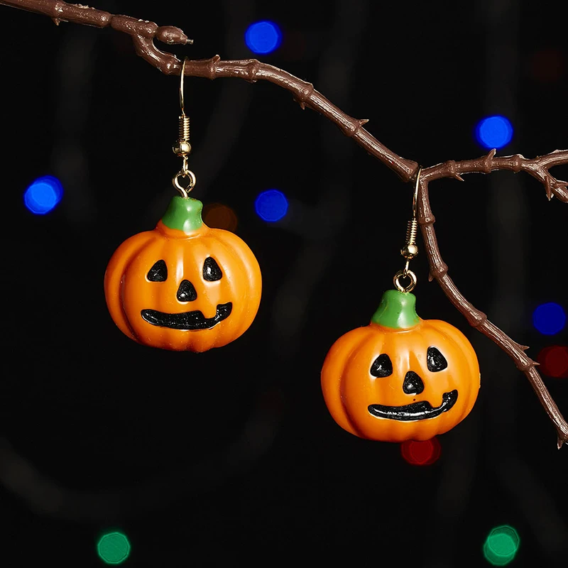 Асимметричные серьги на крючках с масляными ушками для Хэллоуина дьявол