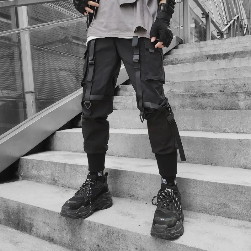 

Брюки-карго мужские в клетку, модная уличная одежда в стиле хип-хоп, джоггеры, шаровары, спортивные штаны из полиэстера, Harajuku