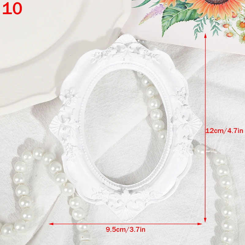 Фоторамка с европейскими украшениями белая фоторамка в стиле ретро для маникюра