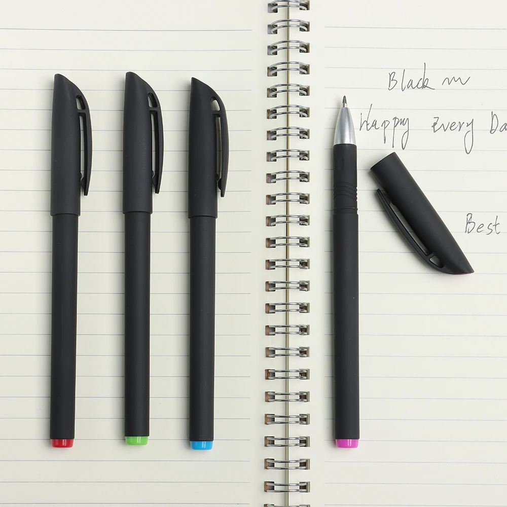 Гелевая ручка 0 5 мм матовая черная простой журнал нейтральная подпись чернильная