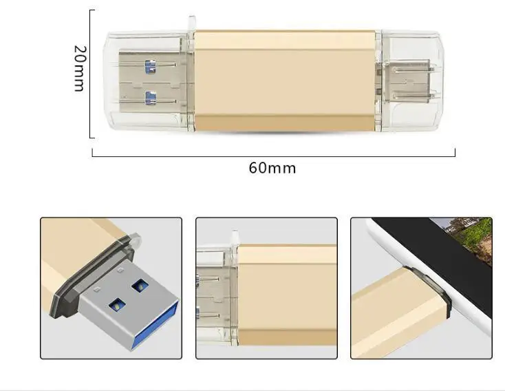 USB 3,0 type-C OTG USB палка 256 ГБ 128 Гб 64 ГБ 32 ГБ 16 ГБ флеш-накопитель смартфон памяти мини-usb-накопитель type-C 3,0 двойной разъем