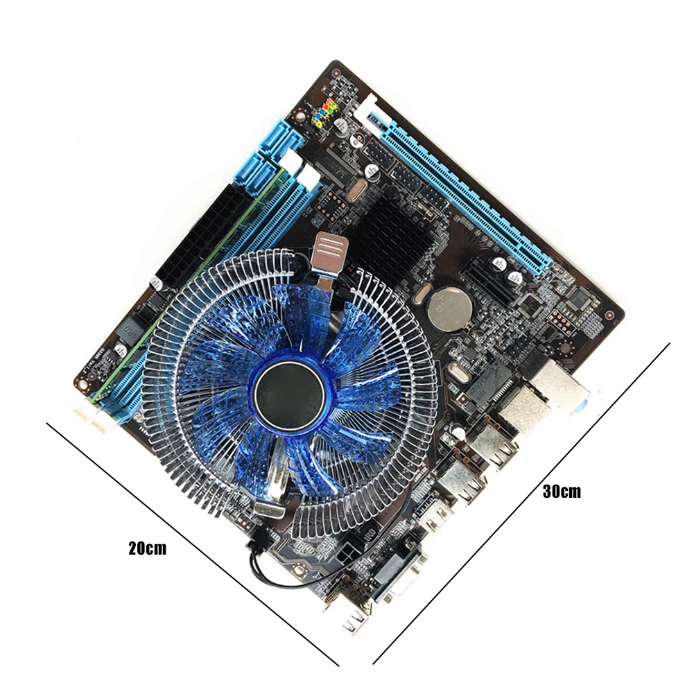 

HM55 Desktop Motherboard 1156-Pin Network Card 4G DDR3 CPU Cooling Fan Gaming Computer PC Mainboard Game Assembly Kit