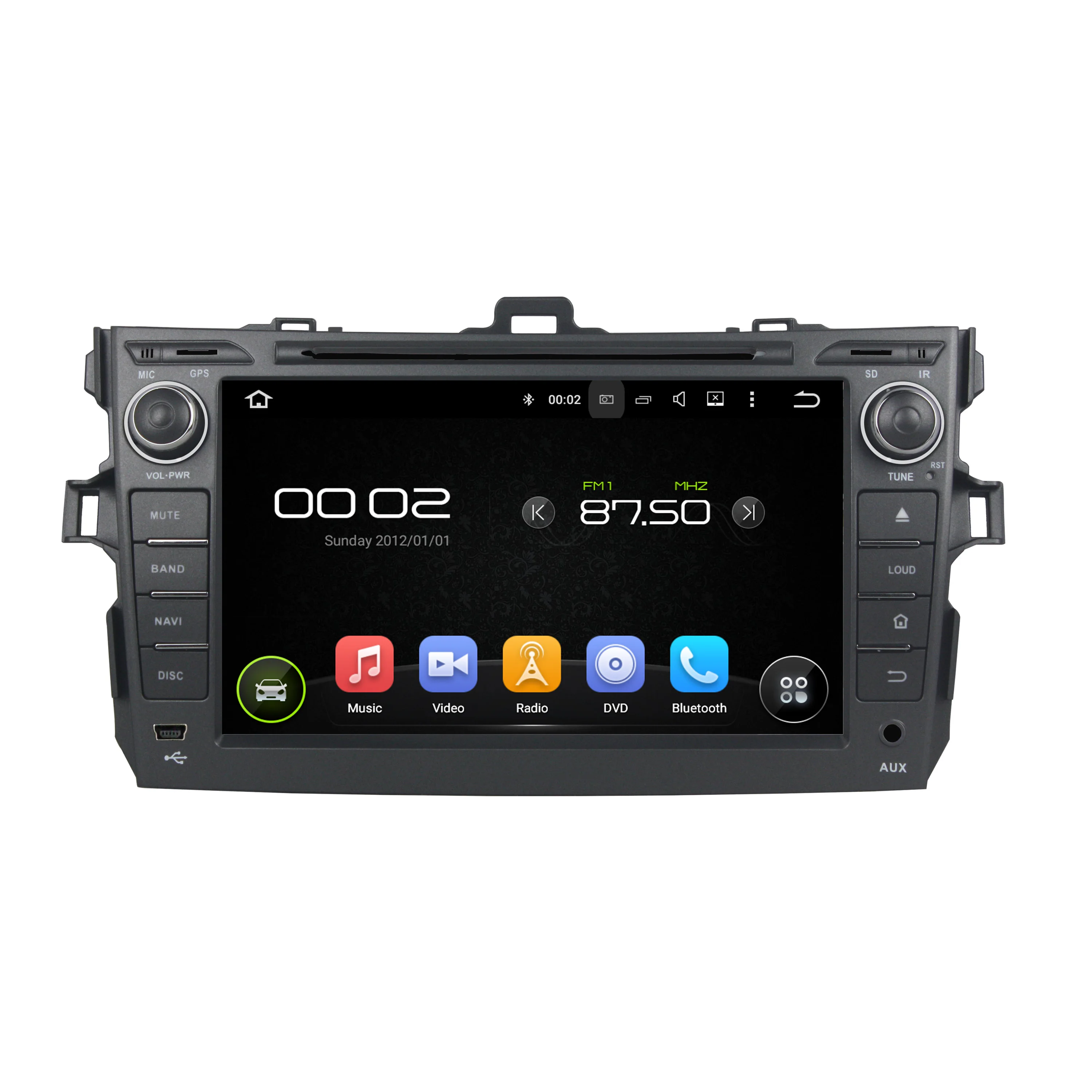 Автомобильный мультимедийный плеер 8 дюймов Android 9 0 для Toyota Corolla 2006-2011 стерео 6 ядер