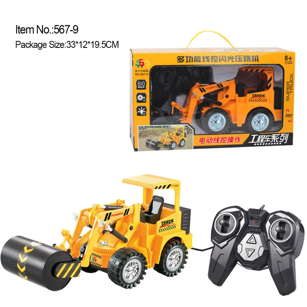Электрический радиоуправляемый инженерный автомобиль подсветка музыка Детский
