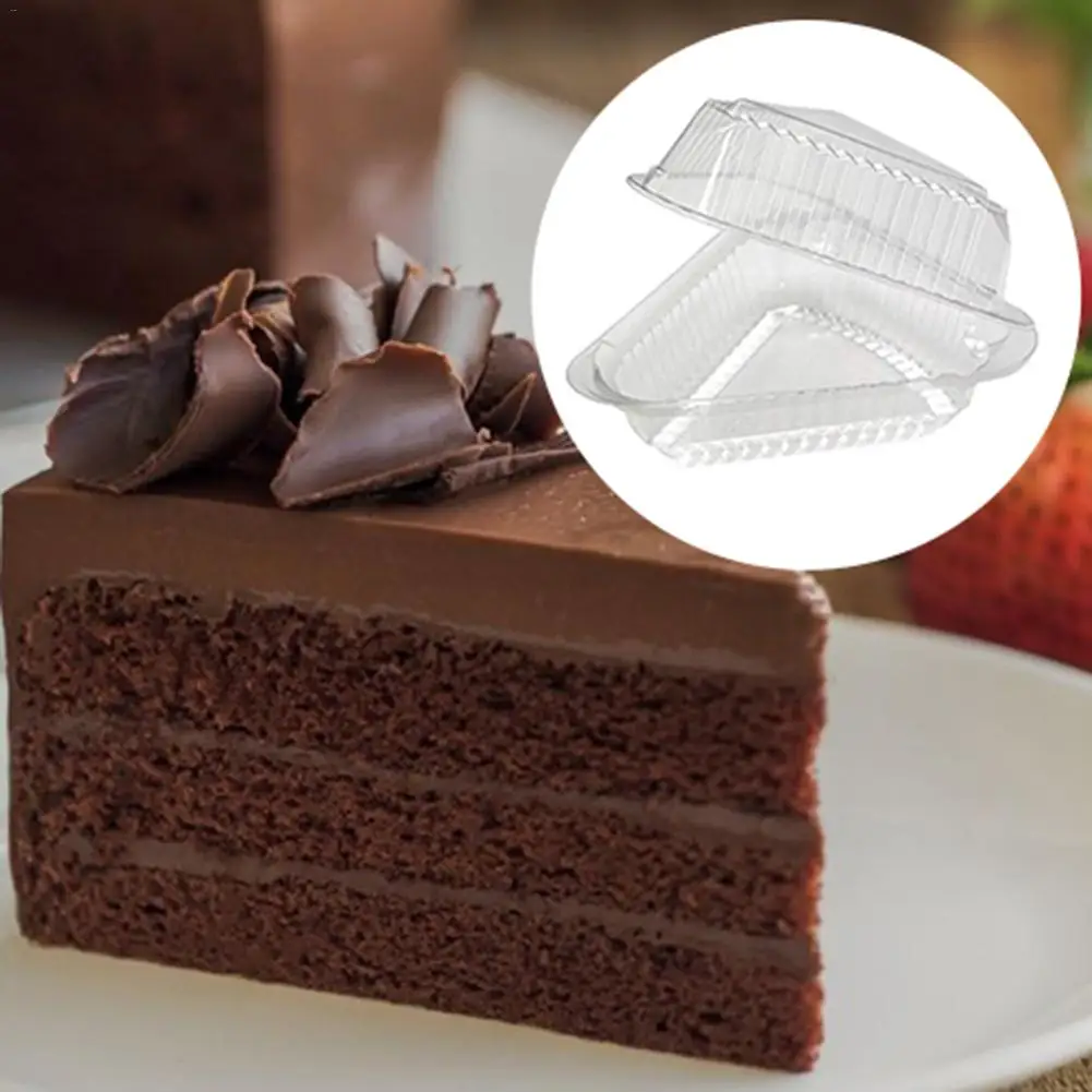 100 шт. Пластик пирог для сэндвичей пирожных пиццы коробке снэк-Кондитерские