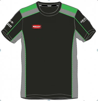 Футболка для мотоциклистов Kawasaki Motocard Team racing, Мужская футболка для мотоциклистов, мотогонок, Джерси