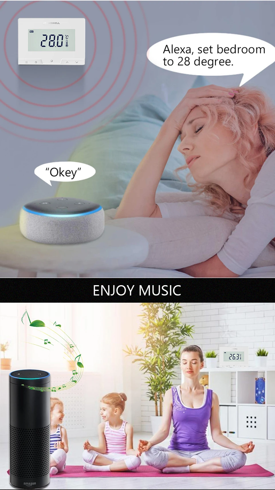SASWE TUYA wifi умный термостат контроллер температуры для газового котла/беспроводной комнатный термостат работает с Alexa Google Home