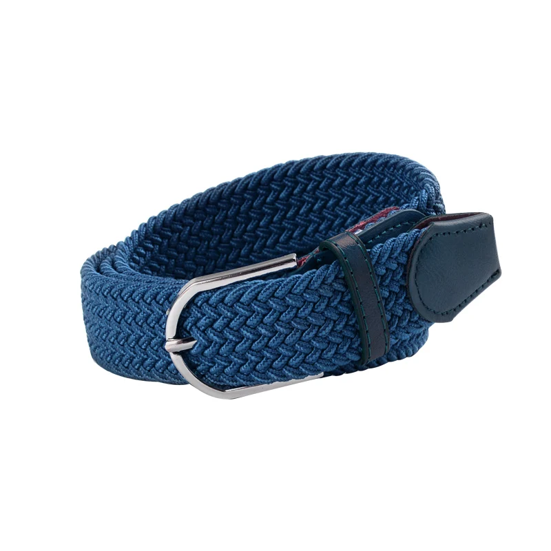dark blue ITSSIBUK Горячая Новая мода Мужчины и женщины универсальный Досуг эластичный тканый пояс 105-110 см - Цвет: dark blue