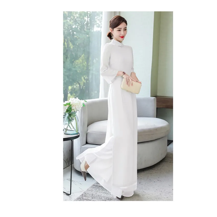 Женское винтажное платье Aodai элегантное облегающее в традиционном китайском