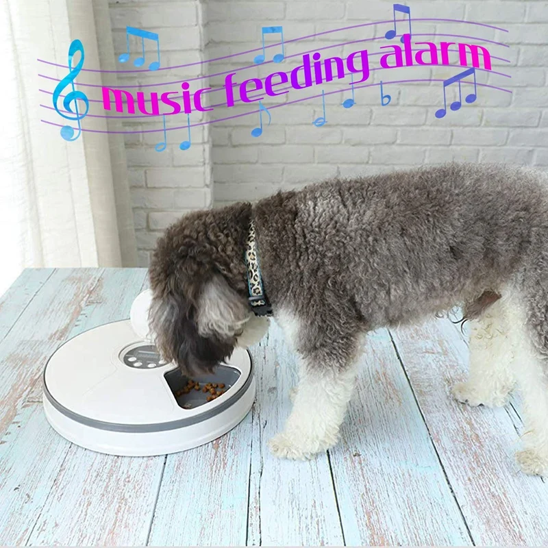 

HOT-Automatic Pet Feeder Food Dispenser for Dogs, Cats & Small Animals - Features Distribution Alarms, Programmed Timed Self 6 M