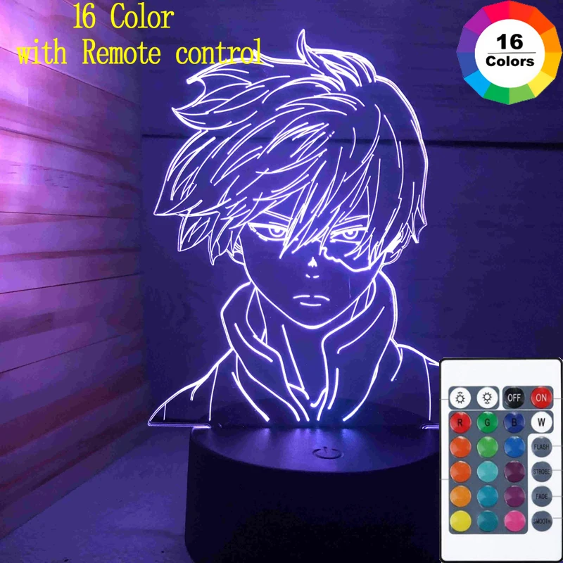 

Моя геройская Академия Bakugou Todoroki Boku No Hero Bnha Аниме Фигурки игрушки спальня светодиодный ночсветильник лампа подарок игрушки