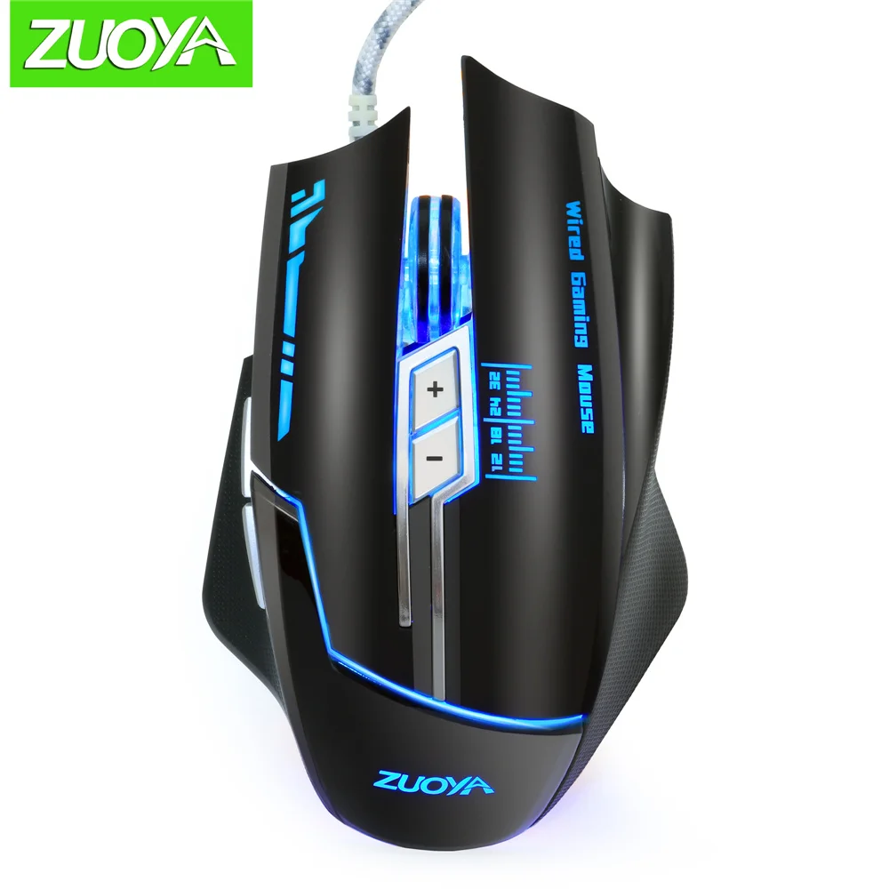 MMR7 BLACK ZUOYA, игровая мышь, dpi, регулируемая проводная мышь, USB, оптический светодиодный, компьютерные мыши для ноутбука, ПК, игры, профессиональный геймер - Цвет: MMR7 BLACK
