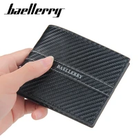 baellerry men wallet casual style money bag solid color leather male short wallet famous walltes multi card soft purse coin bag