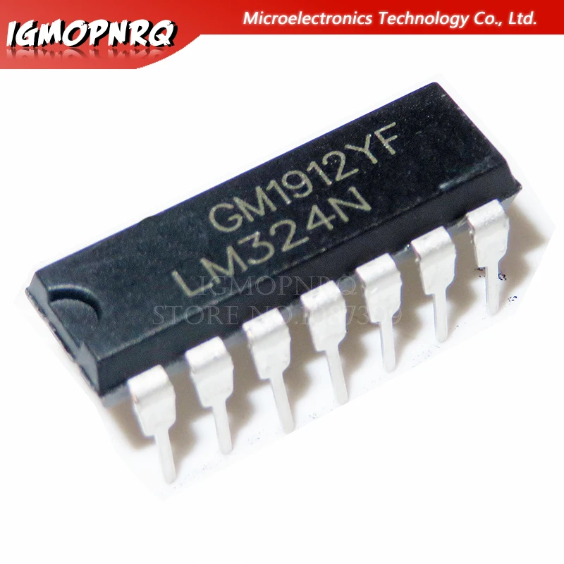 10 шт. LM324N LM324 DIP 14 Операционные усилители Op Amps Quad Оперативная Amp новый
