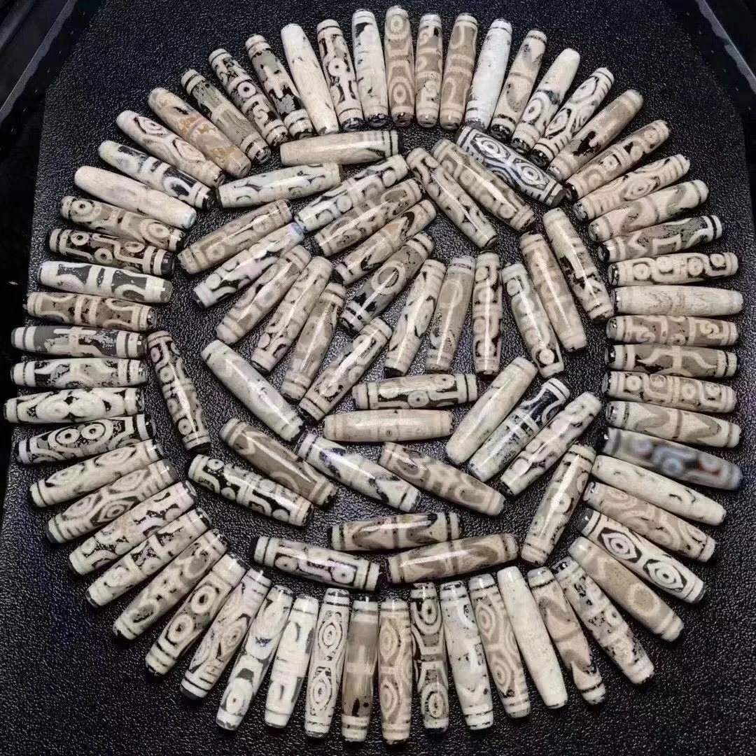 

231pcs/lot Wholesale weathered horseshoe pattern ancient dzi beads dzi agate beads Fire for Dzi Beads ethnic style thick lines