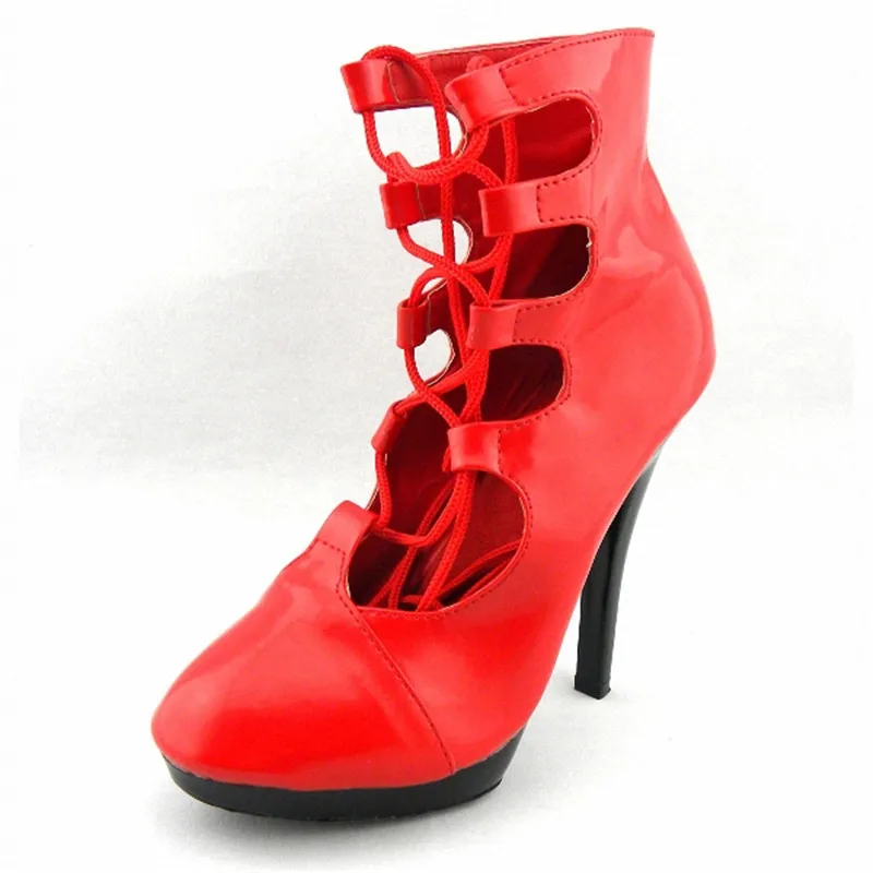 

Sexy Comfortable Cut-Outs 15cm Short-Leg High-Heeled Shoes Sexy Boots 6 Inch Womens Ankle Boots Club Heels