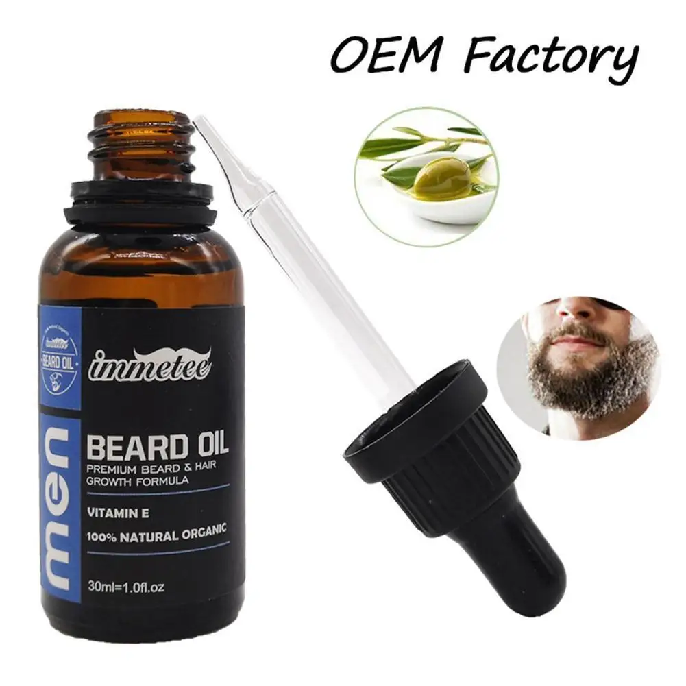 

30ml Men's Special Natural Organic Beard Oil Hair Loss Enhancer Men Care Softening Products Beard Solution Beard Nourishing V0C2