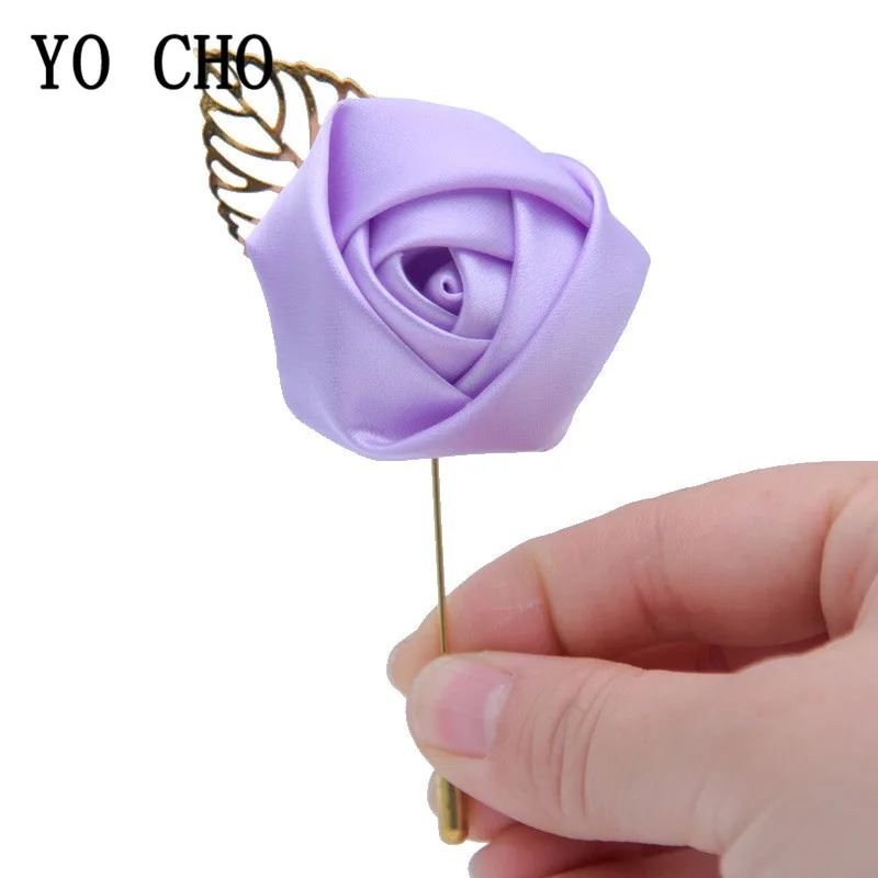 YO CHO Свадебные бутоньерки бутоньерка для мужчин корсаж брошь булавки шелковые