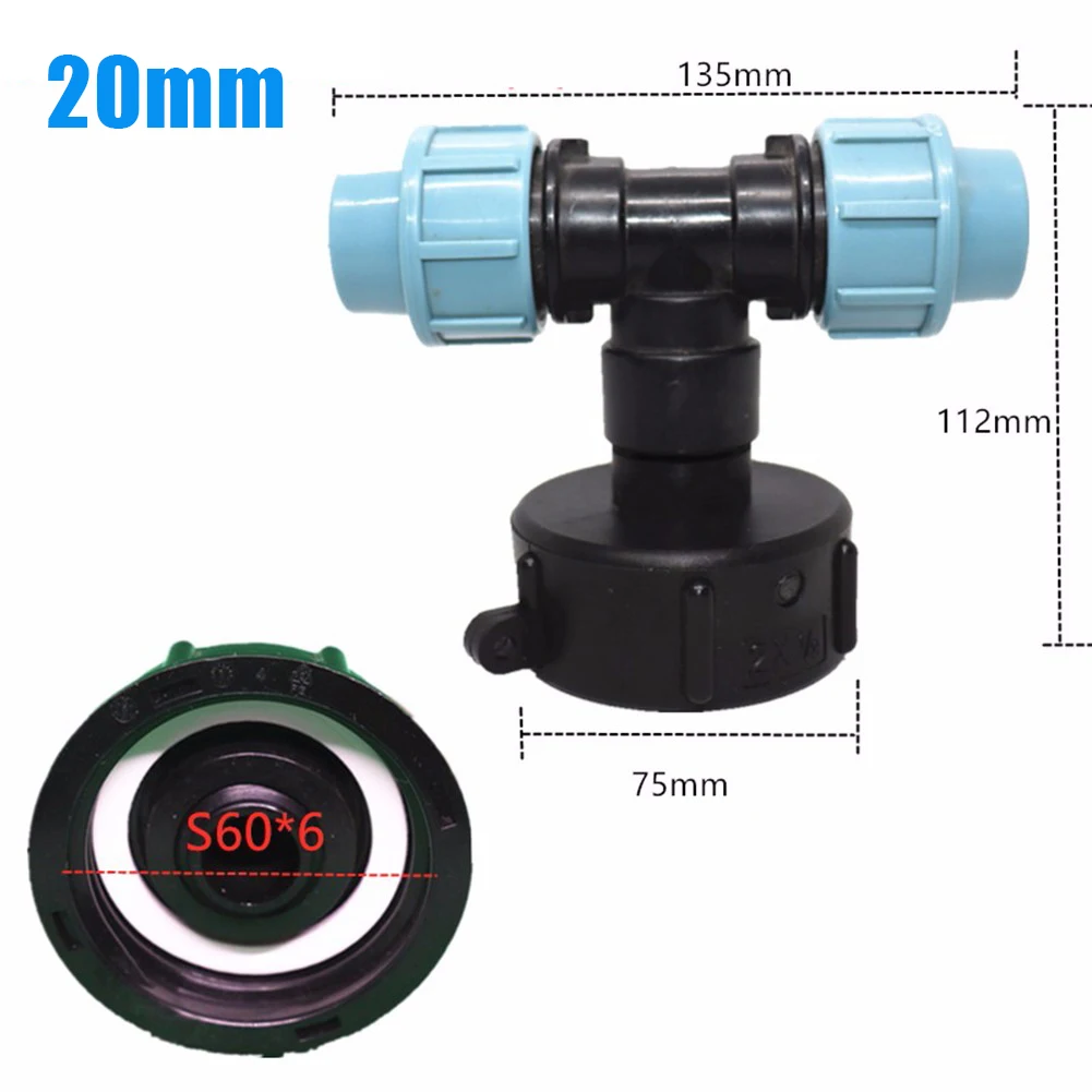 

20mm 25mm 32mm 1/4" Water Pipe Connector Garden Lawn Hose IBC Adapter Practical Tap Fitting Tool Fit For Water Tanks Great Tool